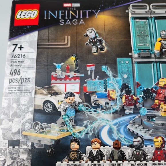 NEW LEGO Marvel Iron Man Armory Toy Building Set 76216 Avengers Lego Set with MK - Picture 5 of 16